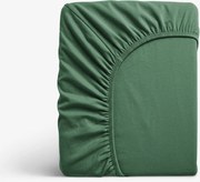 Goldea jersey elastická plachta - tmavo zelená 90 x 200 cm