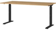 Polohovací pracovný stôl s doskou v dubovom dekore 80x160 cm Agenda – Germania