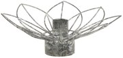 Zinkový antik kovový svietnik na úzku sviečku kvetina Flia - Ø 15*7cm