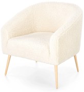 Relaxačné kreslo Goldie 2 (krémová + prírodná). Akcia -14%. Vlastná spoľahlivá doprava až k Vám domov. 1039476
