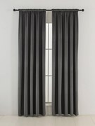 Zamatové zatemňovacie závesy Cesar tmavo sivé - 140 x 160 cm (2ks) - riasiaca stuha