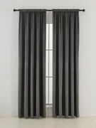 Zamatové zatemňovacie závesy Cesar tmavo sivé - 140 x 250 cm (2ks) - riasiaca stuha