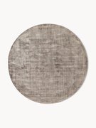 Okrúhly ručne tkaný koberec z viskózy Jane