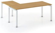 Rohový kancelársky stôl PRIMO SQUARE, 180x180 cm, buk