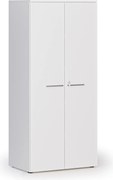 Kancelárska policová skriňa PRIMO WHITE s dverami, 800 x 500 x 1781 mm, biela