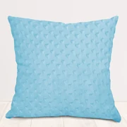Biante Detská obliečka na vankúš Minky 3D srdiečka MKS-001 Ľadová modrá 40 x 40 cm