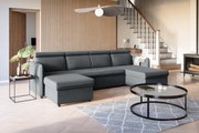 Rozkladacia rohová sedacia súprava Barcelia U - šedá látka Asti 19