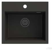 Gamma Modern 5055, 1-komorový granitový drez 560x500x210 mm, čierna, GMA-ZM-55-BK