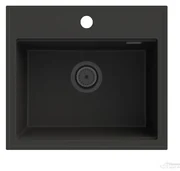 Gamma Modern 5055, 1-komorový granitový drez 560x500x210 mm, čierna, GMA-ZM-55-BK