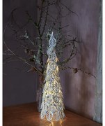 SIRIUS LED světelný stromeček, stříbrný, 53,5cm