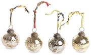 Nkuku sklenená vianočna guľa Antique Gold, 6 cm