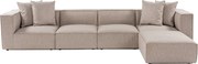 Rohová sedací souprava Sora 430 cm pískově béžová pravá