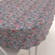 Biante Dekoračný oválny obrus PML-043 Tropické kvety na sivom 100x140 cm