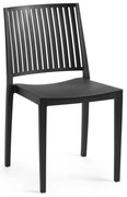 Čierna plastová záhradná stolička Bars - Rojaplast