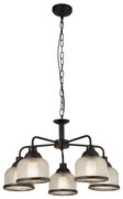 Searchlight 1685-5BK - Luster na reťazi BISTRO 5xE27/60W/230V čierna