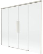 Mexen Rox, 2-krídlová posuvná vaňová zástena 180 x 150 cm, 8mm číre sklo, oceľový profil, 8C9-180-002-97-00