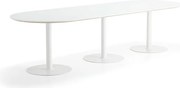 Stôl METRIC, ovál, 3000x1000x720 mm, biela