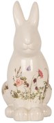 Keramická dekorácia králik s lúčnymi kvetmi Flowers of Love L - 16*12*28 cm