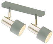 Argon 0926 - Bodové svietidlo DORIA 2xE27/15W/230V zelená/mosadz