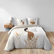 Biele/béžové bavlnené obliečky na dvojlôžko/predĺžené 240x220 cm Natacha – douceur d'intérieur