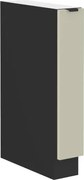 Dolná kuchynská skrinka Arona, 15 cm, kašmírová/čierna%