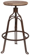 Kovová vytáčací stolička Bistro - Ø 35 * 60 cm