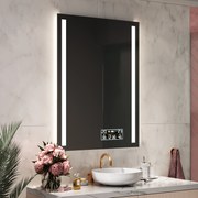 Moderne zrkadlo do kupelne s LED zavesenie zrkadla L02 na stenu s Bluetooth reproduktor, Dotykové hodinky