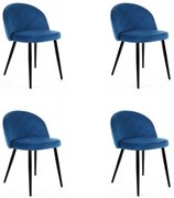 Set štyroch jedálenských stoličiek SJ.077 granátové