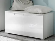 Nízky botník Spice, lesklý biely%