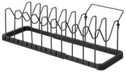 Nastaviteľný organizér na pokrievky a hrnce Yamazaki Tower, čierny