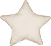 Mini Boho vankúš hviezda s bublinkami vanilka 38 cm
