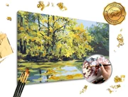 Maľovanie podľa čísel PREMIUM GOLD - Jazero