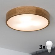Brilagi - LED stropné svietidlo CARVALHO 3xE27/15W/230V dub pr. 47,5 cm