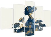 Obraz - Mramorový profil ženy (150x105 cm)