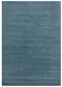 Modrý ručne tkaný vlnený koberec 160x230 cm Textured Wool Border – Flair Rugs