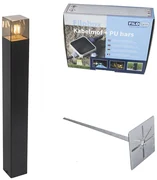 Stojacia vonkajšia lampa čierna 70 cm IP44 s dymovým sklom - Dánsko
