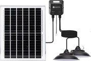 Aigostar - LED solárny luster 2xLED/70W/12V 12000 mAh 6500K priemer 23,5 cm