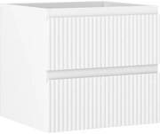 Mexen Rivel, kúpeľňová skrinka 50 cm, 2 zásuvky, drážkovaná, biela matná, 91A20-05047-2-BFF01