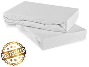 Plachta posteľná biela jersey EMI, Plachta 90 (100)x200