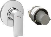 Hansgrohe Rebris E, páková sprchová batéria, súprava so základným telesom, chrómová, HAN-72658000