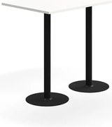 Barový stôl VERTICUS, 1400x800x1100 mm biela/čierna