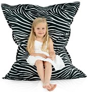 Luxusný sedací vak Zebra – XL/XXL pohodlie s divokým štýlom Veľkosť: XL