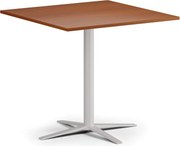 Konferenčný stolík AURA, 60x60 cm, biela podnož, čerešňa