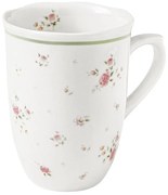 Súprava 2 bielych porcelánových hrnčekov Brandani Nonna Rosa