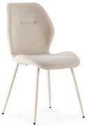 Krémovobiele čalúnené jedálenské stoličky v súprave 4 ks Ansu – Marckeric