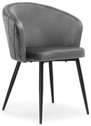 Jedálenská stolička HAMPTON zamatová, grafitová