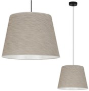 Závesné svietidlo Len, 1x béžové textilné tienidlo, (fi 38 cm), b