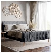 Čalúnená posteľ bez matraca FLORA 180x200 cm sivá