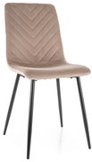 Jedálenská stolička DAREN VELVET béžová