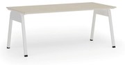 Kancelársky stôl PRIMO GAMMA, 1800 x 900 mm, biela podnož, breza
